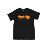 Thrasher Skate Mag Godzilla Flame Short Sleeve Tee - Black - Short Sleeve T-Shirt