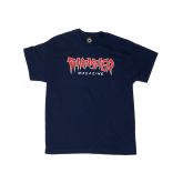 Thrasher Skate Mag Jagged Logo Short Sleeve Tee - Blue - Short Sleeve T-Shirt