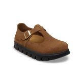 Birkenstock Paris Chunky Suede Leather Narrow Fit Dark Tea - Brown - Sandals Birkenstock Paris Chunky Suede Leather Narrow Fit Dark Tea - Brown - Sandals