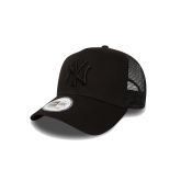 New Era Yankees Clean Black A-Frame Trucker Cap - Black - Cap New Era Yankees Clean Black A-Frame Trucker Cap - Black - Cap