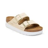 Birkenstock Arizona PAP Flex Platform Nubuck Leather Narrow Fit - Yellow - Sandals Birkenstock Arizona PAP Flex Platform Nubuck Leather Narrow Fit - Yellow - Sandals