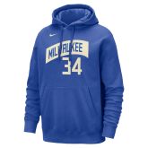 Nike NBA Milwaukee Bucks Giannis Antetokounmpo City Edition Club Hoodie - Blue - Hoodie