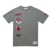 Mitchell & Ness NBA Chicago Bulls Hometown S/S Tee - Grey - Short Sleeve T-Shirt