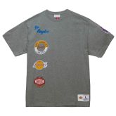 Mitchell & Ness NBA Los Angeles Lakers Hometown S/S Tee - Grey - Short Sleeve T-Shirt