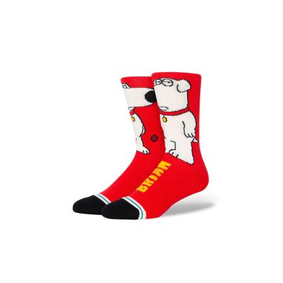 Stance The Dog Crew Sock - Red - Socks
