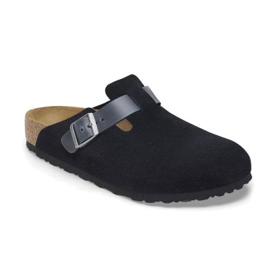Birkenstock Boston Mixed Leather Regular Fit Blue - Blue - Sandals Birkenstock Boston Mixed Leather Regular Fit Blue - Blue - Sandals