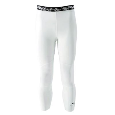 McDavid Compression 3/4 Tight With Dual Layer Knee Support White - White - Pants