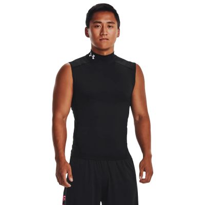 Under Armour UA HG Armour Comp Mock SL Black - Black - Compression tank top Under Armour UA HG Armour Comp Mock SL Black - Black - Compression tank top