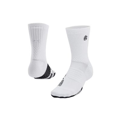 Under Armour Curry UA AD Playmaker 1p Mid Socks White - White - Socks Under Armour Curry UA AD Playmaker 1p Mid Socks White - White - Socks