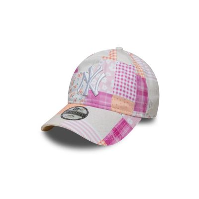 New Era 920 Youth New York Yankees MLB Patchwork Pastel Adjustable Cap - Red - Cap New Era 920 Youth New York Yankees MLB Patchwork Pastel Adjustable Cap - Red - Cap