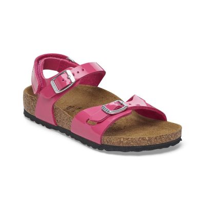 Birkenstock Rio AS Kids Birko-Flor Patent Regular Fit - Pink - Sandals Birkenstock Rio AS Kids Birko-Flor Patent Regular Fit - Pink - Sandals