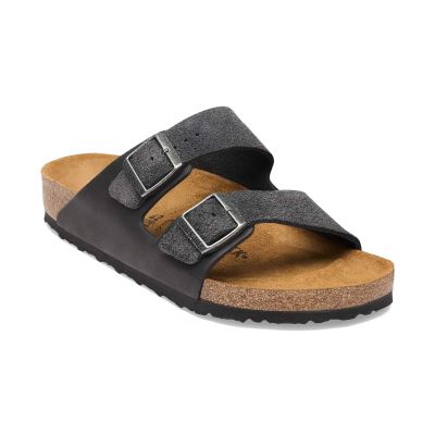 Birkenstock Arizona Mixed Leather Regular Fit Charcoal - Black - Sandals Birkenstock Arizona Mixed Leather Regular Fit Charcoal - Black - Sandals