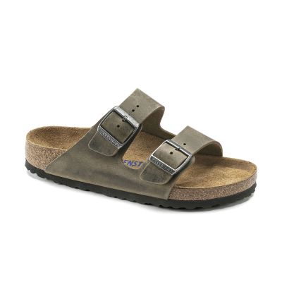 Birkenstock Arizona FL WB Faded Khaki Narrow Fit - Brown - Sandals Birkenstock Arizona FL WB Faded Khaki Narrow Fit - Brown - Sandals
