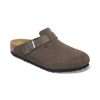 Birkenstock Boston BS Mixed Leather Regular Fit Grey - Grey - Sandals Birkenstock Boston BS Mixed Leather Regular Fit Grey - Grey - Sandals