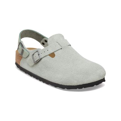 Birkenstock Tokio Suede Leather Regular Fit Pure Sage - Grey - Sandals Birkenstock Tokio Suede Leather Regular Fit Pure Sage - Grey - Sandals