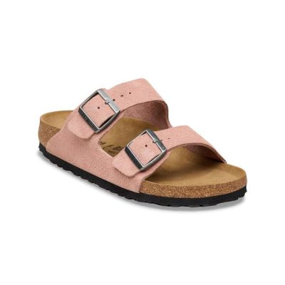 Birkenstock Arizona Suede Leather Regular Fit Pink Clay - Pink - Sandals Birkenstock Arizona Suede Leather Regular Fit Pink Clay - Pink - Sandals