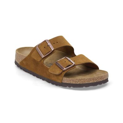 Birkenstock Arizona Suede Leather Regular Fit Brown - Brown - Sandals Birkenstock Arizona Suede Leather Regular Fit Brown - Brown - Sandals