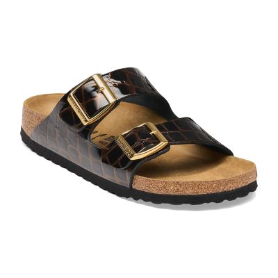 Birkenstock Arizona Leather Regular Fit Emboss Leather Black - Black - Sandals Birkenstock Arizona Leather Regular Fit Emboss Leather Black - Black - Sandals