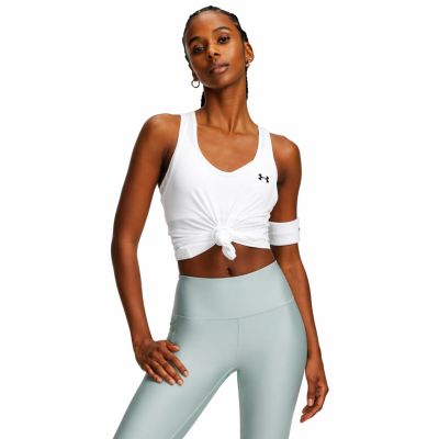 Under Armour Tech Mesh Racer Tank White - White - Compression tank top Under Armour Tech Mesh Racer Tank White - White - Compression tank top