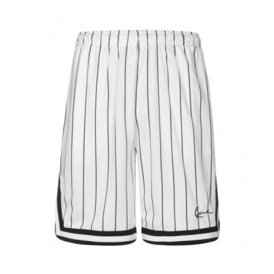 Karl Kani Small Signature Pinstripe Mesh Shorts white/black - White - Shorts