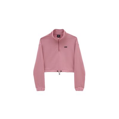 Vans Left Chest Half Zip Hoodie - Pink - Hoodie Vans Left Chest Half Zip Hoodie - Pink - Hoodie