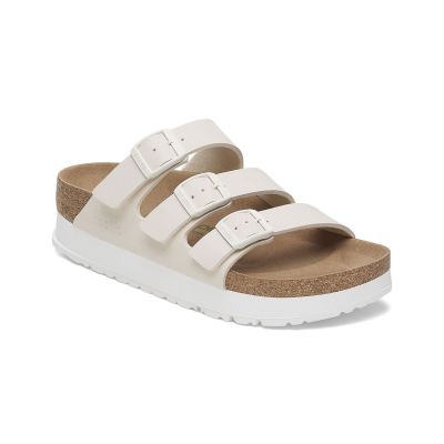 Birkenstock Florida III PAP Flex Platform Birko-Flor Narrow Fit Offwhite - Brown - Sandals Birkenstock Florida III PAP Flex Platform Birko-Flor Narrow Fit Offwhite - Brown - Sandals