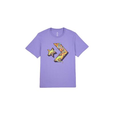 Converse Star Chevron Lizard Graphic T-Shirt - Purple - Short Sleeve T-Shirt