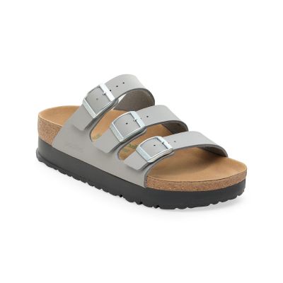 Birkenstock Florida Flex Platform Birko-Flor Narrow Fit - Grey - Sandals Birkenstock Florida Flex Platform Birko-Flor Narrow Fit - Grey - Sandals