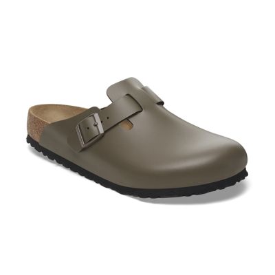 Birkenstock Boston Natural Leather Narrow Fit Grey - Grey - Sandals Birkenstock Boston Natural Leather Narrow Fit Grey - Grey - Sandals