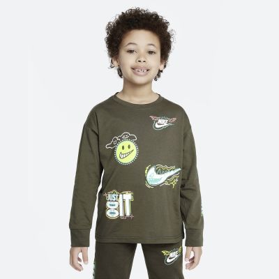 Nike NSW Art Of Play Relaxed Longsleeve Tee Cargo Khaki - Green - Long Sleeve T-Shirt