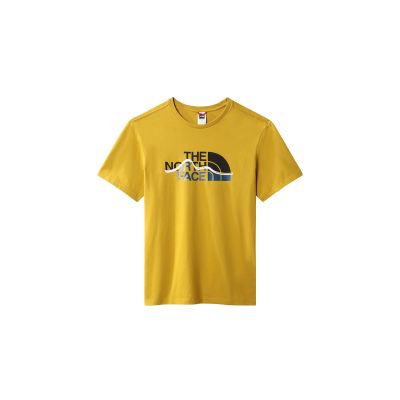 The North Face M Mountain Line T-shirt - Yellow - Short Sleeve T-Shirt