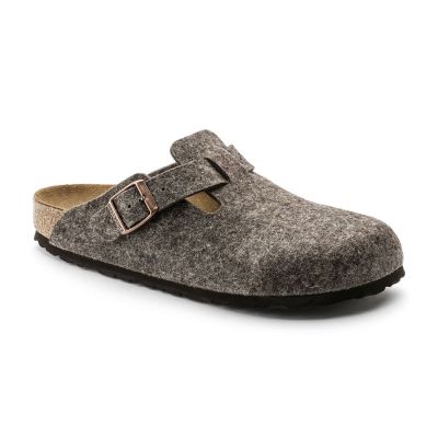 Birkenstock Boston Wool Felt Narrow Fit Brown - Brown - Sandals Birkenstock Boston Wool Felt Narrow Fit Brown - Brown - Sandals