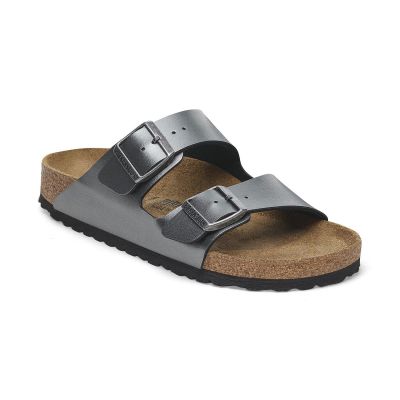 Birkenstock Arizona Birko-Flor Narrow fit Silver - Grey - Sandals Birkenstock Arizona Birko-Flor Narrow fit Silver - Grey - Sandals
