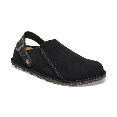 Birkenstock Lutry Premium Suede Leather Narrow Fit - Black - Sandals Birkenstock Lutry Premium Suede Leather Narrow Fit - Black - Sandals