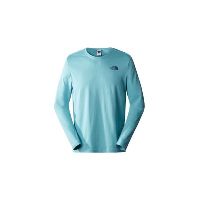 The North Face M L/S Red Box Tee - Blue - Short Sleeve T-Shirt