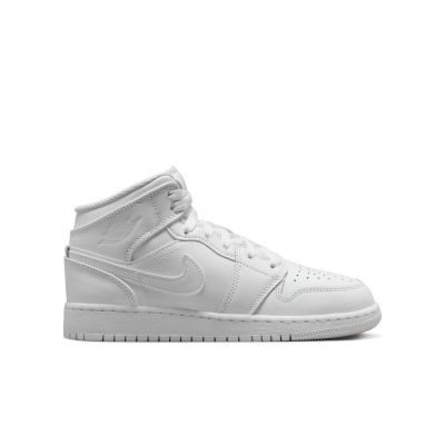 Nike Jordan 1 Mid Big Kids' Shoes White - White - Sneakers Nike Jordan 1 Mid Big Kids' Shoes White - White - Sneakers