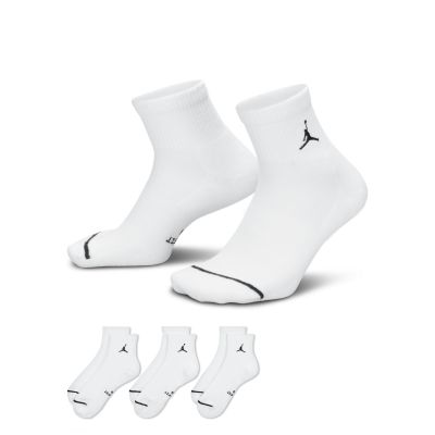 Jordan Everyday Elevated Ankle Socks (3 Pairs) White - White - Socks Jordan Everyday Elevated Ankle Socks (3 Pairs) White - White - Socks