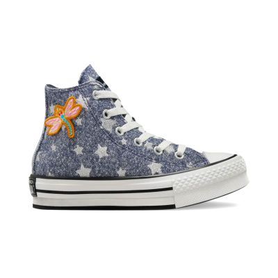 Converse X CORALINE Chuck Taylor All Star EVA Lift Junior High Top Fresh Blueberry - Blue - Sneakers