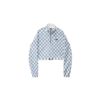 Vans Left Chest Print Half Zip Sweater - Blue - Hoodie Vans Left Chest Print Half Zip Sweater - Blue - Hoodie