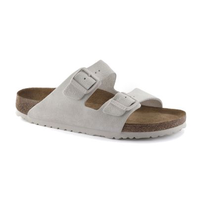 Birkenstock Arizona Soft Footbed Suede Leather Regular Fit Grey - Grey - Sandals Birkenstock Arizona Soft Footbed Suede Leather Regular Fit Grey - Grey - Sandals