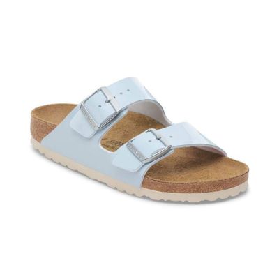 Birkenstock Arizona Birko-Flor Patent Narrow Fit Blue - Blue - Sandals Birkenstock Arizona Birko-Flor Patent Narrow Fit Blue - Blue - Sandals