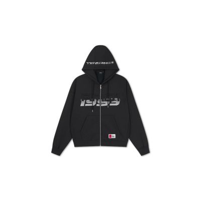 AND1 Logo Self Applique Zip Thru Hoodie - Black - Hoodie AND1 Logo Self Applique Zip Thru Hoodie - Black - Hoodie