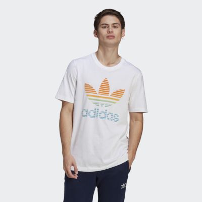 adidas Trefoil Ombre Tee - White - Short Sleeve T-Shirt adidas Trefoil Ombre Tee - White - Short Sleeve T-Shirt