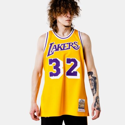 Mitchell & Ness Authentic Jersey Los Angeles Lakers Magic Johnson Yellow - Yellow - Jersey