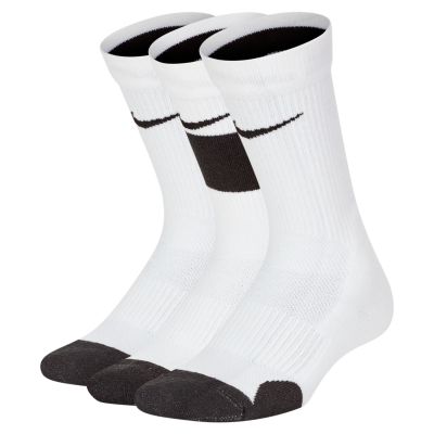 Nike Elite Kids Basketball Crew Socks 3-Pack White - White - Socks