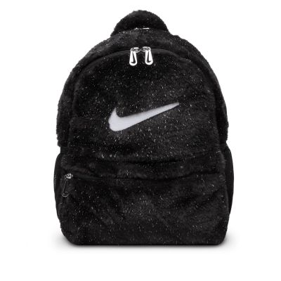 Nike Big Kids' Faux Fur Backpack (11L) Black - Black - Backpack