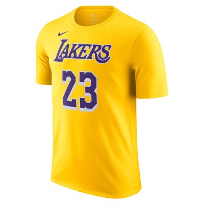 Nike NBA Los Angeles Lakers LeBron James Tee - Yellow - Short Sleeve T-Shirt