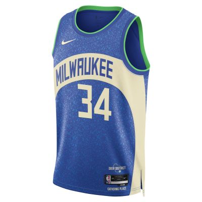 Nike Dri-FIT NBA Milwaukee Bucks Giannis Antetokounmpo City Edition 23/24 Swingman Jersey - Blue - Jersey