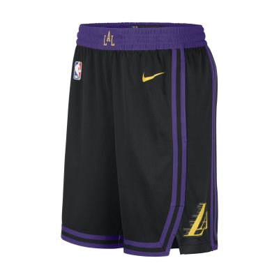 Nike Dri-FIT NBA Los Angeles Lakers City Edition 2023/24 Swingman Shorts - Black - Shorts
