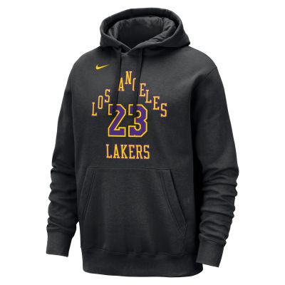 Nike NBA Los Angeles Lakers LeBron James City Edition Club Hoodie - Black - Hoodie